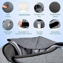 Fashionable, Convenient, Soft Travel Neck Pillow U-Shaped | Ergonomic Airplane Cervical Pillow, Compact And Portable, With A Light-Blocking Hood Design, Easy For Resting, Comes With A Storage Drawstring Bag, Suitable For Airplanes, Hotels, Commuting, Satin Polyester - A - 查看 8