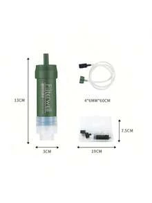 一套个人户外净水器，4000升活性炭净水吸管，适用于户外生存，可去除99.99%的细菌，是露营、徒步旅行的应急净水器和便携式净水吸管的理想选择，也是生存装备，适合徒步旅行、露营和旅行套装。详情 - 彩色 - 查看 7