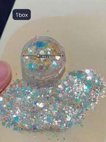 1 Box Opal Powder Nail Glitter, Ultra-Thin Dreamy Brocade Powder, Laser Holographic Chameleon Nail Glitter Mix, Nail Charms, Charms, Nail Accessories - Multicolor - View 4