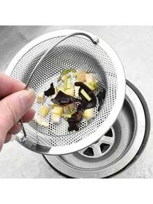 1/2 piezas Colador de acero inoxidable para fregadero de cocina, atrapador de desechos y cabello, mantiene el lavabo y la bañera sin obstrucciones - Ver 11
