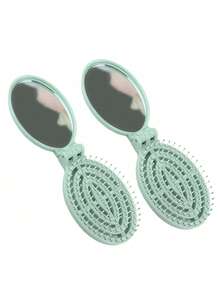 Bộ 1 lược chải tóc mini du lịch, lược gấp gọn có gương, phù hợp cho phụ nữ và bé gái, nhỏ gọn và dễ mang theo, có thể bỏ vào ví, mang đi tập gym, du lịch hoặc bơi lội. - Nhiều màu - Xem 21