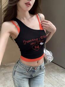 Sexy Backless Camisole Top With Chest Pads, Sleeveless Fitted Design - Black - View 5