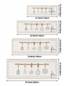 DAJIANG 1 件加厚绒面门垫，厨房地毯，底部防滑，简约ins风舒适地垫，玄关地毯，厨房地垫，可机洗，易于清洁，家居装饰，节日房间装饰 - 彩色 - 查看 2