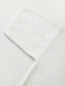 FOR BEAUTY 女士圆领短袖白色针织衫，新款宽松柔软舒适休闲套头衫，适合日常通勤，百搭时尚优雅简约针织上衣，春夏必备 - 牙白 - 查看 9