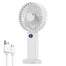 Ventilador portátil 3 em 1 de 1200mAh, ventilador de resfriamento para ambientes externos, ventilador portátil silencioso, ventilador portátil recarregável, 5 velocidades de vento, indicador de bateria em tempo real, ventilador dobrável recarregável via USB, ventilador pessoal silencioso - Multicolorido - Ver 15