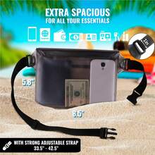 1pc Waterproof Waist Bag, Phone Pouch, Passport And Wallet Waterproof Bag, Suitable For Beach, Boating, Sports, Floating, Waterproof Swimming Bag, Sealed Floating Diving Waist Bag, Waterproof Phone Case, Dry Shoulder Bag, Beach Essential, Waterproof Bag, Suitable For Rafting, Beach, Swimming, Boating, Kayaking, Hiking - Multicolor - View 12