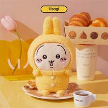 Miniso Chiikawa Pajama Series Standing Posture Plush Toy Chiikawa Usagi Hachiware Rakko Kurimanju Soft Stuffed Doll Cartoon Anime Sofa Pillow Cushion Ornaments Christmas Festival Gift - 彩色 - 查看 10