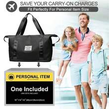 Weekender Bags For Women, Travel Bag Carry On Gym Bag, Travel Duffle Bag With Wet Dry Pocket/Front Phone Pocket/Trolley Sleeve Pocket, - Multicolor - View 3