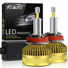 2个200W 60000LM 360° LED大灯灯泡 H1 H7 H11 9005 HB3 9006 HB4 6000K 白色即插即用汽车大灯 - A - 查看 14