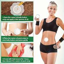 20/100/200pcs Unscented Self-Adhesive Navel Patch - Water-Soluble, Oil-Free, Disposable Castor Oil Care Pad - Multicolor - View 7