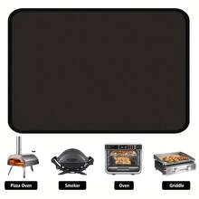 1 tấm lót silicon màu đen chịu nhiệt, kích thước 15x18 inch, chống trượt, thích hợp cho nồi chiên không dầu/lò nướng/máy pha cà phê/chảo rán, chịu lửa, chống dầu, chống bám bẩn, dùng cho bếp nướng. - Xem 3