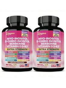 Zoyava Women's Hormone & Cycle Support – All-In-One Vegan Supplement With Myo-Inositol, D-Chiro Inositol & 13+ Ingredients| PCOS, Fertility & Mood Balance| Organic & Gluten-Free – 90 Capsules - 2 - View 1