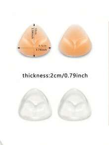 半对装女士硅胶胸垫 - 隐形粘性提拉垫，可重复使用，高品质防汗设计，提升小胸曲线，适用于泳装、比基尼、婚纱、连衣裙和吊带背心 - 彩色 - 查看 7