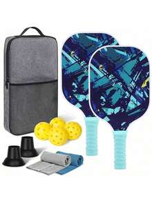 1 Set 2 Carbon Fiber Paddle 4 Balls With Carry Bag USAPA Approved Friction Surface Pickleball Rackets Set For Men And Women - Multicolor - View 5