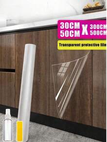 1卷高清透明保护膜，防水、防油、防火自粘厨房贴纸，适用于台面、墙壁、咖啡桌、餐桌、家具、大理石贴纸，具有耐刮擦和耐热的装修贴纸功能。 - 多色 - 查看 2