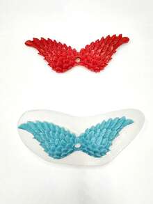 天使翅膀硅胶模具，可用于制作蜡烛、香薰蜡烛、石膏、蛋糕、巧克力、糖果等。 - A-白色 - 查看 5