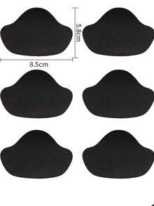 6 piezas Pegatinas para tacones Pegatinas antideslizantes para zapatillas Pegatinas de reparación subsidiadas Forro de malla Reparación de agujeros de desgaste Pegatinas autoadhesivas de reparación - Negro - Ver 6