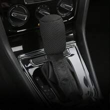 2 piezas Conjunto de accesorios interiores de coche minimalistas y transpirables, Funda para freno de mano y palanca de cambios, Patrón de margarita, Universal para todas las estaciones - A - Ver 10