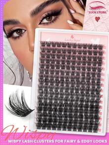 192/384/576PCS DIY Cluster Lashes C/D Curl 10-16mm Natural Wispy 3D Faux Mink Fluffy Soft Reusable Eyelashes - View 1