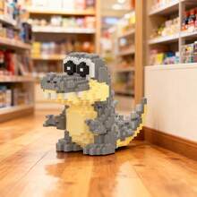 1100pcs Linked Building Blocks Set, Cute Crocodile Animal Model Series ,Small Particle Interlocking Stackable Stress-Relieving Toys, Handcrafted Diy 3D Stitch Puzzle, Cartoon  Model,Bedroom,Living Room Decorations,Creative,Funny Birthday, Christmas, And Easter Gifts. - Multicolor - View 10