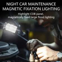 Magnetic Keychain LED Light, Multifunctional Flashlight, Rechargeable, Portable Light, Maintenance, Ultra-Bright Work Light HATS - White. - View 4