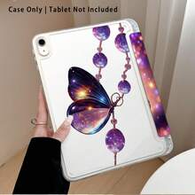 3+Y Foldable Anti-Bending Dreamlike Starry Sky & Colorful Butterfly Pattern Acrylic Crystal Shell Tablet Case, Suitable For Honor Pad 9/10, Honor GT 11.5", X9A/X9Pro, MatePad 11" 2023/2022, MatePad Pro, Apple 10th/11th Gen 2025 Tablets, Galaxy Tab A9 Plus/A11/A11 PLUS - Multicolor - View 4