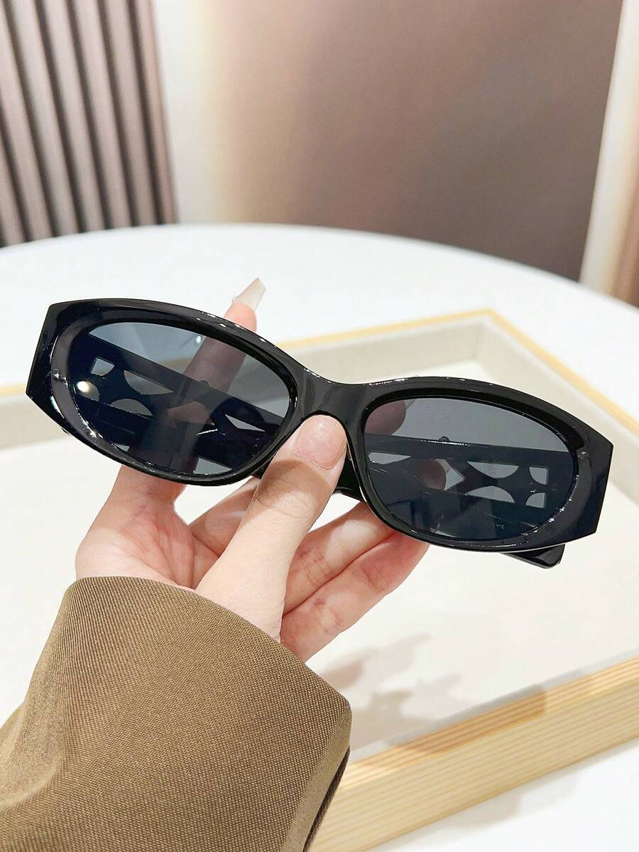 1副Y2K时尚眼镜，欧美个性化镂空设计复古猫眼