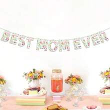 1 set Día de la Madre "Feliz Día de la Madre" Conjunto de 3 pancartas, decoración de fiesta agradecida a mamá para mesa de postres y fondo, accesorios creativos para crear un ambiente cálido en la reunión de padres e hijos en el Día de la Madre - Ver 6