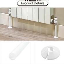 200mm X 15mm Cubierta protectora de tubo de radiador de plástico PVC, manga de radiador reforzada adecuada para tubo de 15mm, decorativa y anticontaminación - color - Ver 5