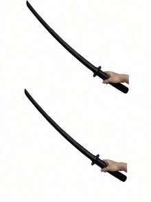 这款男女通用的化妆道具套装包含半把武士刀，有黑色和粉色两种颜色可选。它配有一把可伸缩的PP材质武士刀，适合作为节日装扮道具。 - 彩色 - 查看 9