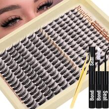 Manga Lash Clusters Wispy Eyelash Clusters Natural 180pcs Individual Lashes Spiky Lashes Clusters C Curly Cluster Eyelash Extensions 11-13mm DIY At Home Eyelashes Clusters By Ruairie - 自然&漫畫睫毛簇 - 查看 2