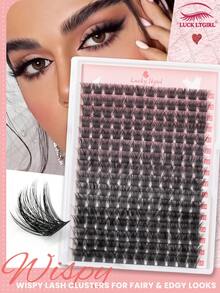 LUCK LTGIRL 192/384/576PCS Cluster Lashes DIY Eyelash Extensions C/D Curl 10-16mm Natural 3D Faux Mink Wispy Lashes Voluminous Fluffy Lightweight Soft Reusable - View 1