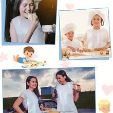 20/40/60/80/100 Pcs Individually Packaged Disposable Adult Plastic Bibs, 14 X 24 Inches, Waterproof For Elderly - Multicolor - View 8