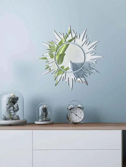 13 Piece Set Of Golden Sunflower Mirror Stickers