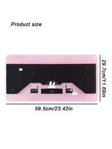 Large Cute Space Rabbit Mouse Pad, Non-Slip Waterproof Desk Mat, Office & Gaming Keyboard Pad, Healing Girly Style Extra Large Mouse Pad - View 5