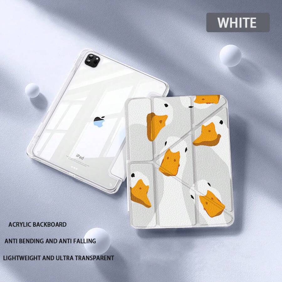3+Y With Pen Slot 11 Men's Protective Cover 2025 New Pro Protective Cover 11 Inch Air5 Tablet Protective Cover Mini7 9th Generation 8 Suitable 10th Generation Transparent Hard Anti Bending Easy Full Screen Duckling Theme Cute Women Auto Sleep/Wake, Pencil Holder, Slim Lightweight Protective Cover - 顏色選項 - 查看 1
