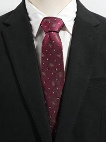 1pc Men's Fashion Cashew Pattern Tie, Casual Versatile Suitable For Daily Commute, Outing, Party Matching - Multicolor - View 10