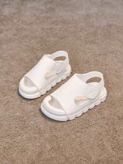 2pcs/Set Kids Sandals, Unisex, 2026 New Summer Style, Woven Princess Shoes Suitable For Little Girls, Soft Non-Slip Beach Shoes, Suitable For Summer Wear