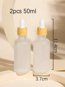 10毫升/15毫升/20毫升/30毫升/50毫升玻璃滴管瓶（1盎司），组装好的玻璃瓶带滴管盖，空磨砂瓶带玻璃滴管，适用于化妆品、香水、精油 - 無色 - 查看 8