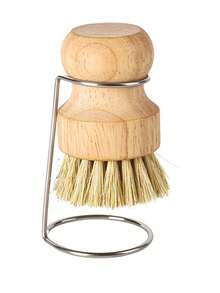 2pcs Natural Bristle Kitchen Brush With Drainage Function, Made Of Wood And Coconut Fiber, Suitable For Cleaning Dishes And Cookware, Retro Design - A - View 13