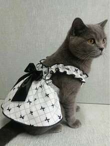 1件浪漫碎花无袖连衣裙，适合小型犬猫，透气轻盈，优雅公主风，适合春夏穿着。 - 彩色 - 查看 14