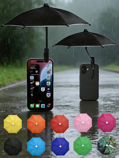 Ô che nắng mini cho điện thoại, ô kẹp điện thoại, tấm che nắng điện thoại di động, ô che nắng ngoài trời chống thấm nước có giá đỡ điện thoại, ô mini chống tia UV cho mưa nhẹ, tấm che nắng điện thoại đa năng, ô che nắng chống chói ngoài trời cho điện thoại, vật dụng cần thiết khi đi du lịch, tập luyện, học tập, cắm trại, kỳ nghỉ, lễ tốt nghiệp, chắn nắng và mưa, vật dụng cần thiết khi đi du lịch.