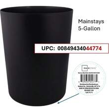 5 Gallon Black Matte Bathroom Trash Can Plastic Garbage Bin Without Lid - 1 - 查看 7