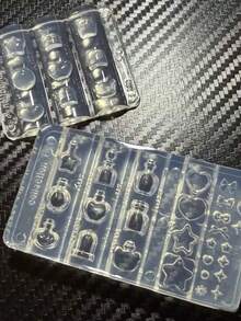1pc/2pcs Nail Art Mold, Wishing Bottle, Glass Bottle, Star, Magic Potion Bottle, Butterfly, Rose 3D Decorations, Transparent Silicone Mold - Clear - View 6