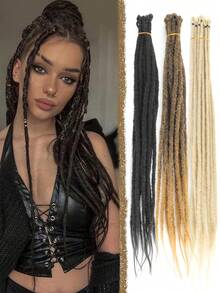 1 Gói/10 Bện Tóc Giả Kiểu Dreadlock, Tóc Nối Dreadlock Loc Phong Cách Hippie, Tóc Móc Thủ Công Kiểu Reggae Dành Cho Phụ Nữ - Nhiều màu - Xem 1
