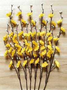 14/12/6支仿真白梅花，逼真桃花，适用于婚礼装饰、房间装饰、家居装饰、卧室、办公室、酒店、花园、派对、客厅、情人节、送给妈妈的礼物 - 彩色 - 查看 30