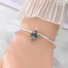 A Silver Plated Elf Series - Christmas Tree Sled Elephant Bead Suitable For 3mm Bracelet Bracelet DIY Bead Jewelry Women's Fashion Jewelry Holiday Birthday Gift - Multicolor - View 7