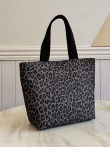 便携式保温午餐包、午餐盒、便当包、晚餐保温包、加厚可爱水果午餐包（学生适用）、豹纹午餐包 - 彩色 - 查看 4