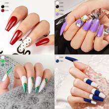 ROSALIND 24 Pcs Gel Nail Polish Set 20 Vibrant Colors Gel Polish With Base Coat And Top Coat Gel(Matt+Glitter) Yellow Orange Nude Pink Purple White Nail Polish Gel Kit Gifts For Manicure Lovers - 彩色 - 查看 6