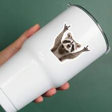 1/3 Pieces Of Swinging Raccoon Stickers, Fun And Cute Raccoon Car Stickers, 3-Inch Stickers For Car, Laptop, Wall, Window, And Bumper. - 1 Piece 3 Inches - View 10